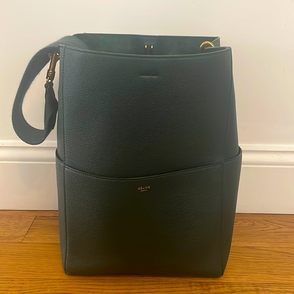 Celine Dark Green Bucket Bag - Picture 1 of 4